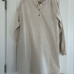 Sonoma Cozy Cream Long Sleeve Pullover Dress